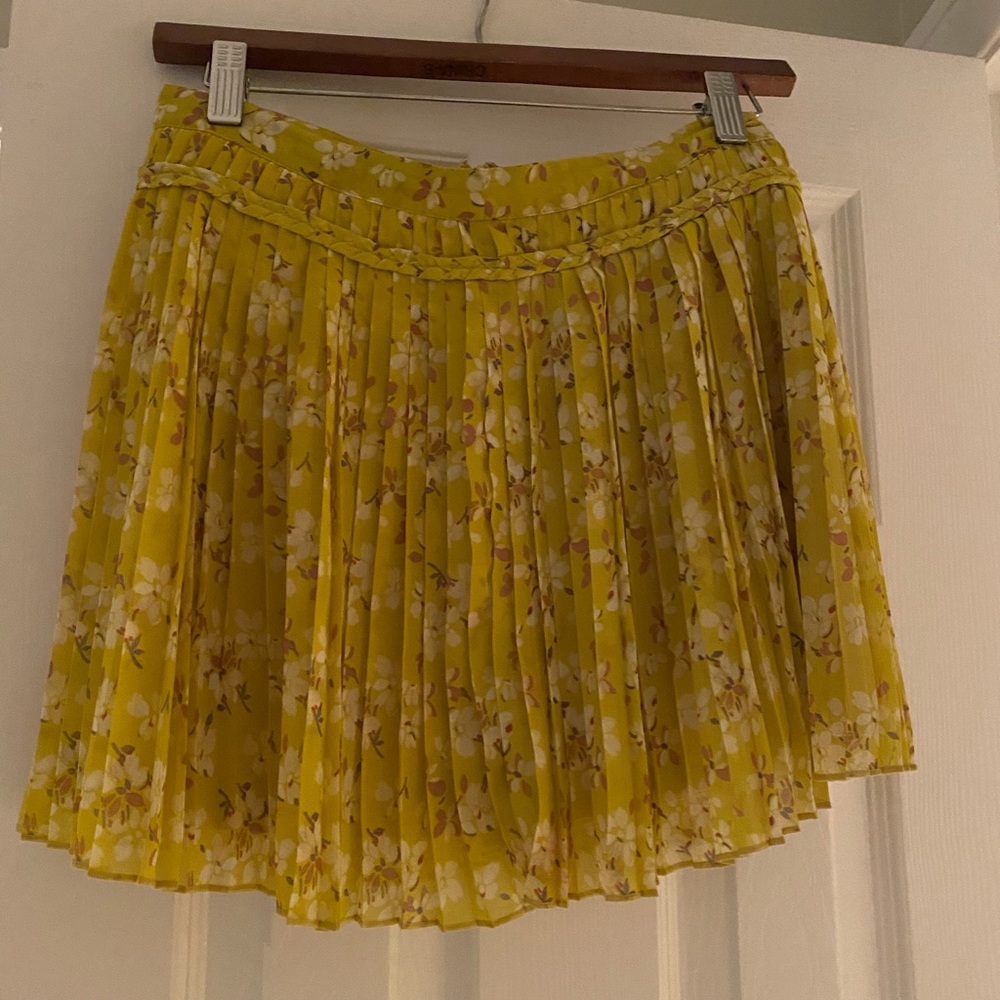 Yellow floral skirt